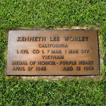 Medal of Honor Pfc Emory Bennett Sculpture, Riverside Park, Cocoa, FL created by commissioned bronze sculptor, Tom White who specializes in realistic portrait statues for military and veterans memorials.